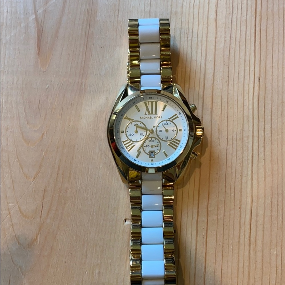 White and Gold Michael Kors watch